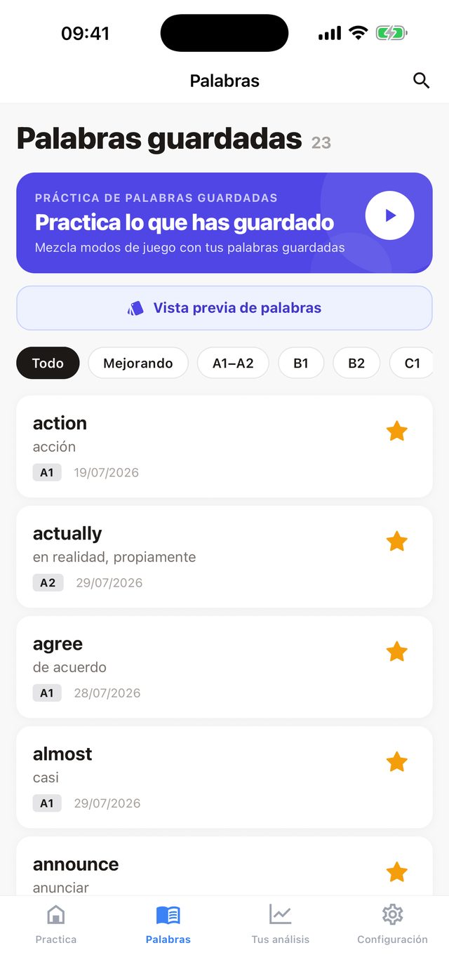 Tu biblioteca de palabras